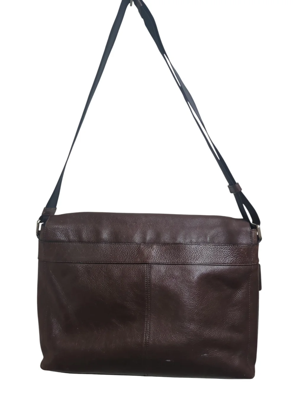 Coach Brown Leather Messenger Bag Laptop Briefcase Crossbody Preppy Old Money